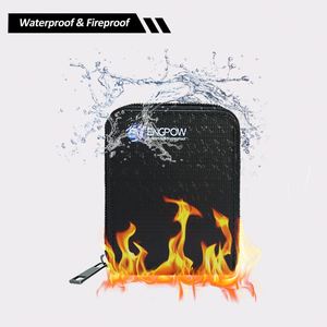 Product Student Home Portable Money Wallet Fireproof Waterproof Valuables <b>Document</b> Card <b>Bags</b> - Product Image 2