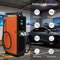 Système hybride PV BESS, panneau solaire 40kW 320kW, montage au sol, GB/T CCS, usage commercial, extérieur, chargeur de voiture, charge rapide