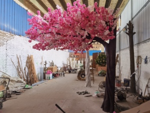Venta al por mayor gran árbol artificial con flores de <span class=keywords><strong>cerezo</strong></span> <span class=keywords><strong>comprar</strong></span> hermosa planta artificial - Product Image 4