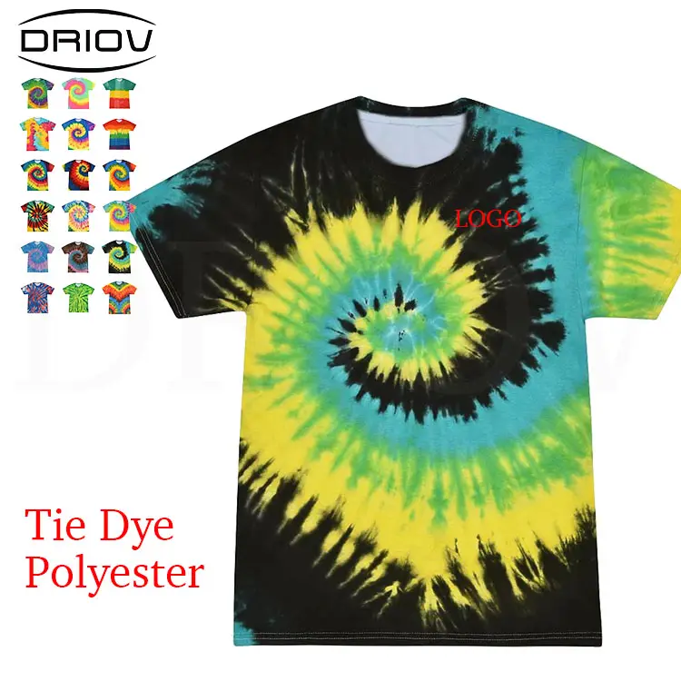 Vente en gros tye dye 100 coton t-shirt pour hommes personnalisé sans marque sublimation conception chemises grande taille hommes t-shirts