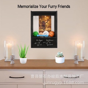 Wooden Pet Urn Rectangle Memorial <b>Storage</b> <b>Box</b> With <b>Photo</b> Frame For Pet Cremation Keepsake - Product Image 5