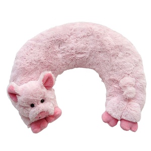 Compresión caliente para microondas, cubierta extraíble húmeda, oso, perro, cerdo, cuello, almohada, envoltura para espalda, almohadilla de calentamiento de animales de peluche ponderada - Product Image 4