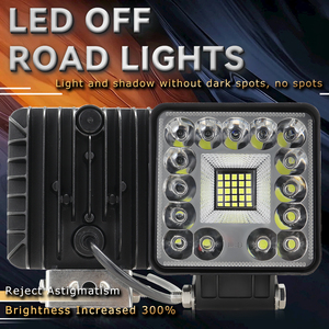High Quality 4x4 Inch 40w Driving Work Light 12-24V White Spot Flood 40smd 4inch Square Car Led Work Light 12v for Universal - Product Image 5