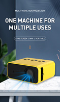 Mini projecteur portable YT500, WIFI, mise en miroir sans fil de l'écran, LED, home cinéma, utilisation en extérieur pour enfants, téléphone portable, batterie intégrée