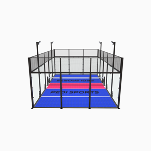 Pista de Padel Estándar PEDI PC099 de 10m*6m, Estructura Galvanizada en Caliente Q235, Vidrio Templado de 12mm, Pista de Tenis Suspendida con Sistema de Enclavamiento PP - Product Image 2