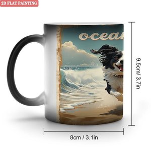 Daily Afternoon <b>Work</b> Break Coffee Mug Frosted Black 11oz Ceramic Heat Color Changing Magic <b>Cup</b> - Product Image 1