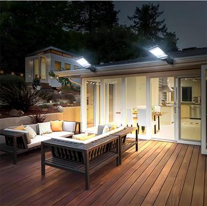 Vente en gros de lampes murales solaires LED d'extérieur pour jardin, IP65, détection de mouvement, patio, porte de garage, étanche, sécurité, télécommande - Product Image 2