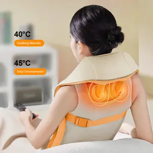 Pemijat leher dan bahu pintar otot rileks nirkabel portabel kualitas tinggi keseluruhan dengan pemanas