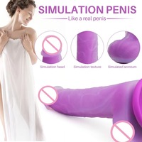 Silikon Büyük Gerçekçi Yapay Penis Kadın Klitoral Stimülasyon Yetişkin Seks Ürünü Doğal Kristal Yapay Penis Kadınlar için