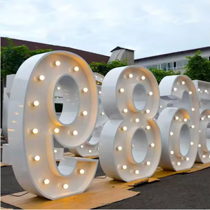 Lettre lumineuse géante 3D LED personnalisée de 3 pieds, ampoule lumineuse, lettres lumineuses 'Hey Baby Love' pour mariage, anniversaire, événement et décorations scolaires - Product Image 3