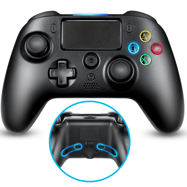 Honcam P5 Gyroscope Turbo Remappable Rear Buttons Hall Joystick Trigger RGB Light Wireless BT Game Controller for PS5 All Games