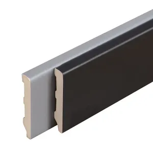 Modern PVC black Skirting Boards Waterproofing Smartness Work Baseboard Flooring Accessories