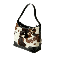 Sac à main de luxe en cuir de vachette premium avec patchwork de poils de veau, sac fourre-tout en cuir, sac bandoulière, fabricant de sacs en cuir OEM ODM avec échantillon rapide