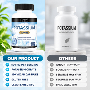 Complément alimentaire Shecome Vitamine Potassium Extraits végétaux Soutient la santé immunitaire pour adultes 120 capsules de potassium - Product Image 3
