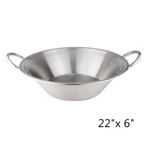 Parrilla/Plancha Wok de Acero Inoxidable Redonda de Alta Resistencia, Cóncava y Ligera para Camping al Aire Libre, para <span class=keywords><strong>Tacos</strong></span> y Frituras - Product Image 2