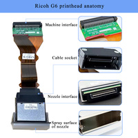 Print Head Baru G6 Gen6 Kompatibel untuk Printer Inkjet Industri UV/Eco-Solvent Garansi 1 Tahun Stok Tersedia Pengiriman Cepat Harga Pabrik