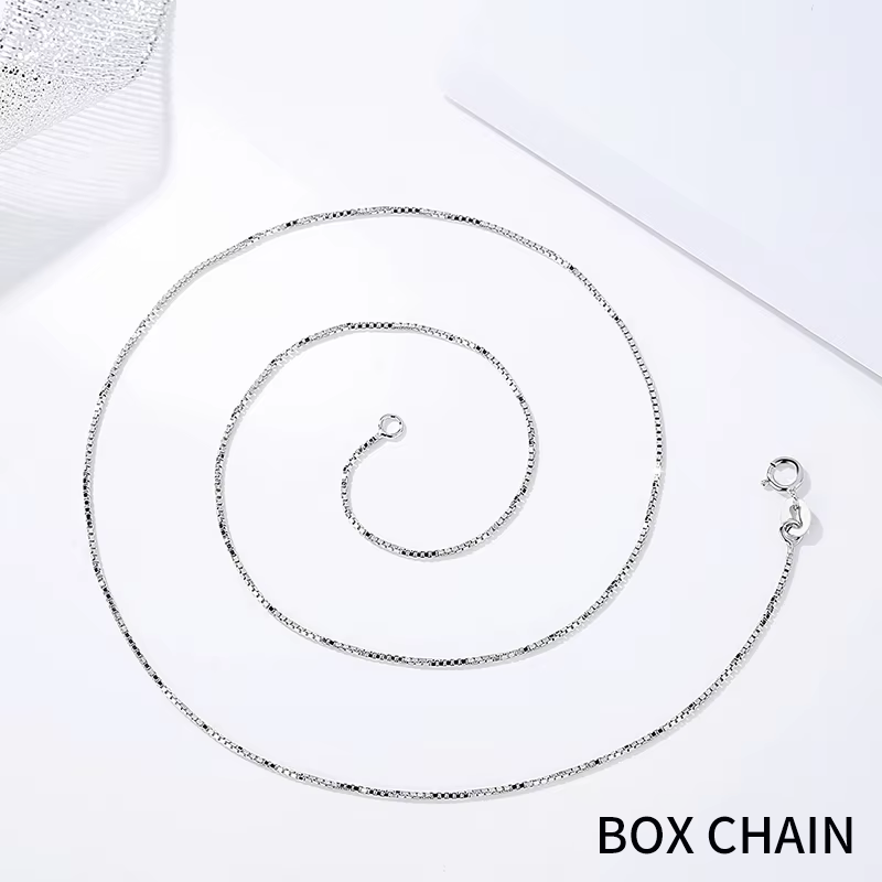G06 18K Gold Plated 0.8mm 40cm+5cm Box Chain