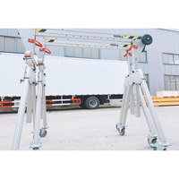 Grue portique pliable en aluminium réglable en hauteur, personnalisée en Chine, capacité 500 kg, 1 tonne, 2 tonnes