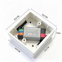 Mini Power Supply LED 24V 60W 100W 150W 200W Cocok untuk Kotak Saklar Dinding 86 Terminal Push In Aluminium Driver untuk Lampu Strip LED Linear
