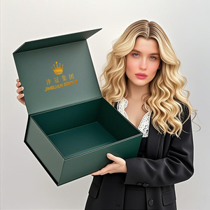 Luxury Magnetic Folding Gift <b>Box</b> Ribbon Closure Custom Logo <b>Socks</b> Fur-Corrugated Board Embossing Matt Lamination Paper Boxes - Product Image 1