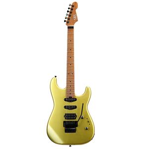 Guitarra Eléctrica Profesional, Cuerpo Sólido de 3 Piezas de Aliso, Mástil de Arce Flameado Tostado, Trémolo Floyd Rose, Pastillas Alnico - Product Image 3