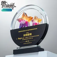 Trofeo de Montaña con Degradado de Color Artístico y Logotipo Personalizado para Recuerdo de Ceremonia