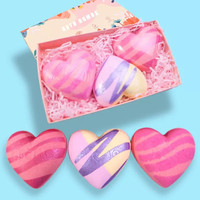 OEM Boules de Bain Moussantes Naturelles Biologiques Vegan Spa Relaxant Fizzier en Forme de Cœur Coffret Cadeau de Bombe de Bain avec Huile de Phéromone