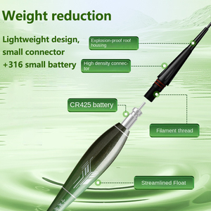Signal flottant à lumière LED pour la pêche à la <span class=keywords><strong>carpe</strong></span> Tilapia Eva Pvc Pole Balsa Wood Bobbers Green Luminous Float Fishing Tools - Product Image 4