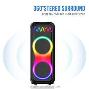 ZQS10212 רמקול חיצוני חדש נייד עגלה גדולה בלוטות' רמקול למסיבה 100W עם 2 מיקרופון אלחוטי - Product Image 4