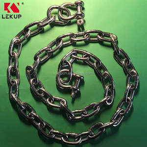 Chaîne à maillons soudés en acier inoxydable 316 de 5/16 po ou 8 mm par 10 pieds de long avec manilles en forme d'arc, chaîne d'ancrage de 5/16 po par 10 pi - Product Image 6