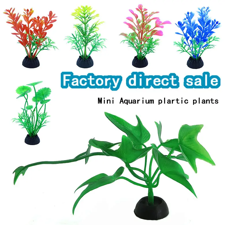 Atacado Aquarium Decor Aquarium plantas plásticas Grama Artificial Planta Plástica para Aquário