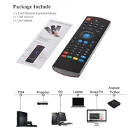 Télécommande sans fil 2,4 G IR MX3 Mini clavier souris aérienne avec fonction d'apprentissage IR Convient pour Smart TV Android TV Box
