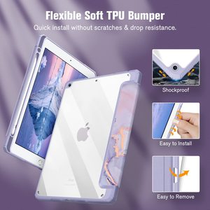 Étui pour tablette Flip Sleep/Wake en cuir PU acrylique à motif marbré Housse <span class=keywords><strong>de</strong></span> protection anti-<span class=keywords><strong>chute</strong></span> pour iPad 10e <span class=keywords><strong>10</strong></span>.9 - Product Image 2
