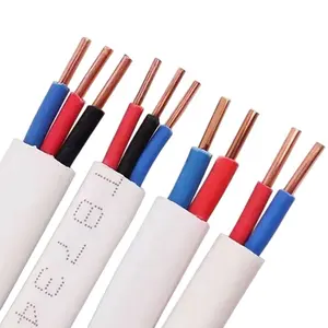 纯铜平板聚氯乙烯2*2.5毫米电缆和电线三重绝缘电线