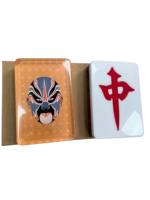 Gepersonaliseerde acryl mahjong sculptuur, groot ornament in Chinese stijl voor studeerkamer, entree, nachtkastje decoratie