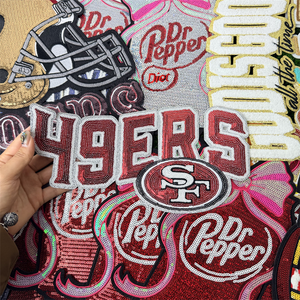 แพทช์ปักลายโบว์สีชมพูรูปขวดโค้กแบบ<span class=keywords><strong>เช</strong></span>นีลขายส่ง ขนาดใหญ่สำหรับเสื้อฮู้ดดี้ แพทช์ปักเลื่อมขนาดใหญ่ มีสินค้าในสต็อก - Product Image 5