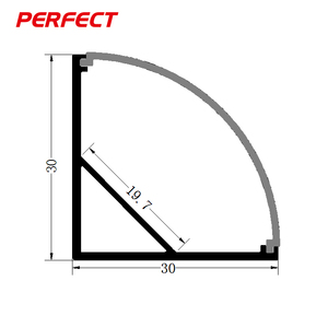 Hot <span class=keywords><strong>Sell</strong></span> Góc Hồ Sơ Led Bề Mặt Nội Các Chiếu Sáng 30Mm * 30Mm Led Nhôm Hồ Sơ Cho Chiếu Sáng Trang Trí - Product Image 2