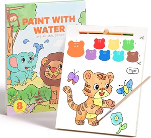 Libros de Pintura de Acuarela Personalizables con Pincel Mágico, Libros de Dibujo para Niños - Product Image 1