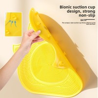 Tapis de bain antidérapant en silicone à ventouses, motif canard jaune de dessin animé, pour massage et exfoliation des pieds, avec traitement UV, pour salle de bain, vente en gros