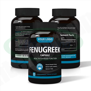 Complément alimentaire naturel 500 mg de capsules d'extrait de graines de fenugrec pour la beauté et l'énergie, usage adulte - Product Image 1