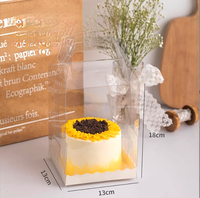 Vente en gros de boîtes à gâteaux en plastique transparent Taille personnalisée pour anniversaire, mariage, fête et boulangerie Logo personnalisé