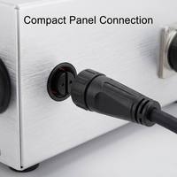 Connecteur industriel étanche IP67 nickelé M16 2 broches, mâle-femelle, à joint de bout
