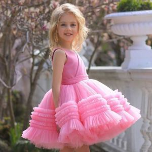 # QZ-FD605 Vestido de Fiesta Formal para Niña, Diseño 2022, Color Sólido, Transpirable, Ecológico, Sin Mangas, Largo hasta la Pantorrilla - Product Image 4