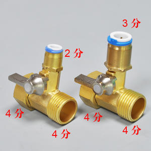 Raccord en T en cuivre pur avec robinet à bille et raccord rapide pour robinet de cuisine - Product Image 4