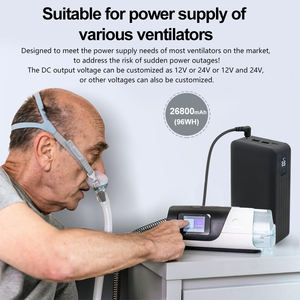 UPS Power Bank 12V 24V 26800MAH para ResMed S11 S10 S9 BMC RESmart Respironics <span class=keywords><strong>Philips</strong></span> <span class=keywords><strong>Dreamstation</strong></span> Ventilador para 9Hrs - Product Image 2