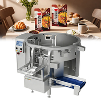 Machine d'emballage rotative GDS350B-08 pour sachets préformés à quatre soudures, remplisseuse à vis sans fin pour poudre, capacité ≤50 sacs/min, pour assaisonnements et poudres