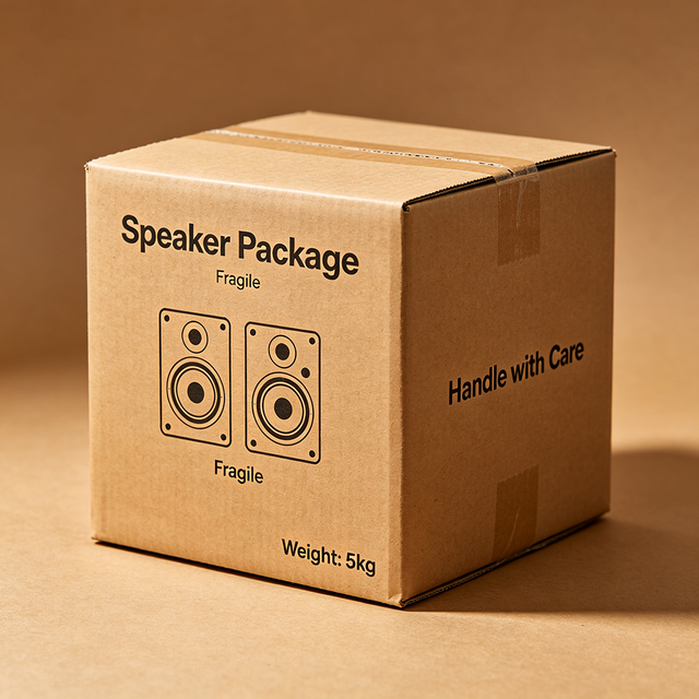Custom printed Speaker Packaging Box Fragile Electronic Equipment Corrugated Cardboard Mailing Carton Boxes