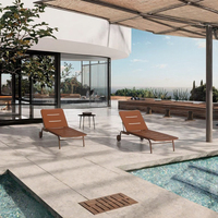 Chaise de salle à manger moderne et confortable pour jardin et terrasse, avec assise et dossier en alliage d'aluminium, durable pour cour, parc, hôtel