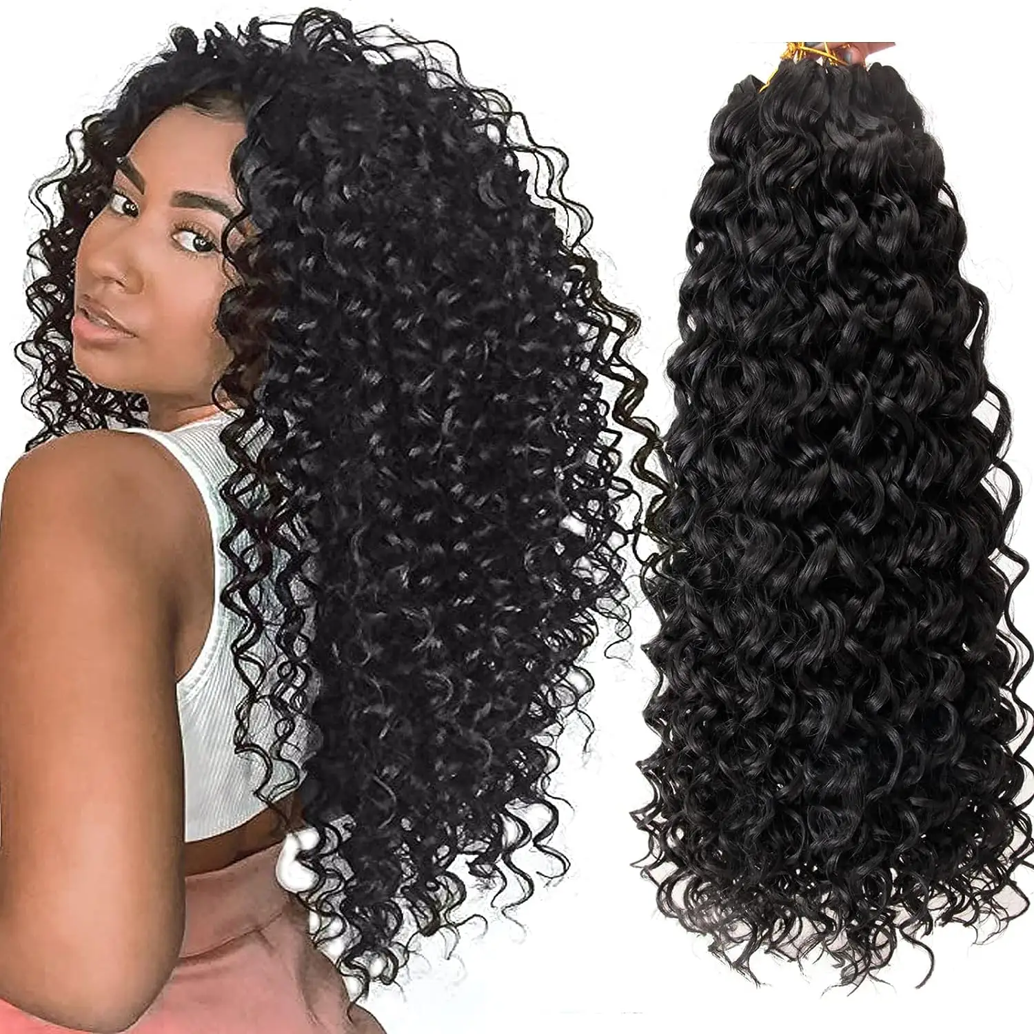 Hot sale New Style 10inch 14inch 18inch Wavy Curly Twist Braiding Hair Crochet Hair Braids Gogo Curls