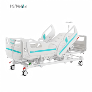HS 스테인리스 스틸 1 크랭크 다기능 조절식 의료용 침대 화장실 접이식 수동 EN60601 인증 1년 병원용 침대 - Product Image 1